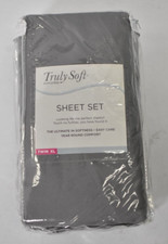 Truly Soft Everyday Sheet Set Twin XL Size Dark Gray 3 Piece Bedding 180 Thread