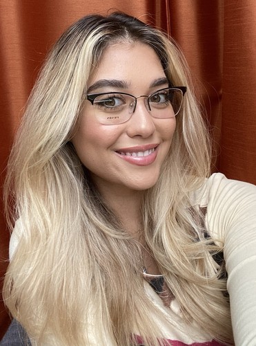 AuthenticPRADA VPR 5Q5 OHD-1O1 51mm Semi-Rimless Women's Eyeglasses Frame Italy