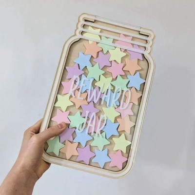 Star Kids Reward Jar Wooden Classroom Reward Jar Cute Incentive Jars ...