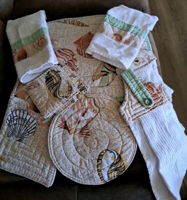 Handmade Kitchen Set6 Placemats 5 Coasters 2 Pot Holders 2 Towels 2 Hang Towels 