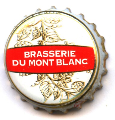 1 Beer Bottle Cap / 1 Bierkapsel: ''BRASSERIE DU MONT BLANC'' - französisch