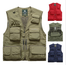 Gilet Multitasche Utility Gilet Uomo Pesca Escursionismo Caccia Viaggio Giacca
