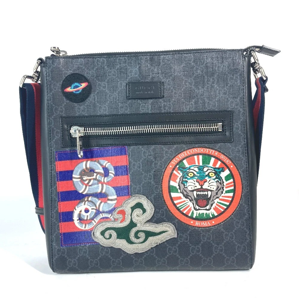Sac à bandoulière messager GUCCI 474137 GG Tiger Patch Courier