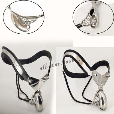 Male EMCC Chastity Belt Bird Cage Stainless Steel Underwear Plug Bondage Device