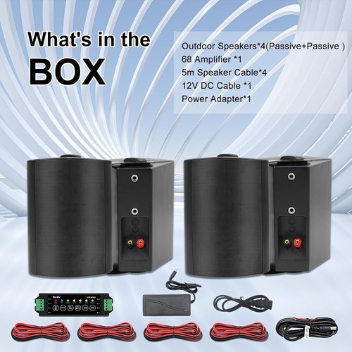 4X5,25" Bluetooth Speakers Outdoor Indoor Patio Wall Mount Pool Deck Speakers UK - Picture 19 of 30