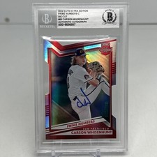2022 Elite Extra Carson Whisenhunt Die-Cut #66 Signed /208 Giants BAS Slab