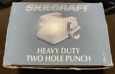 Skilcraft Heavy Duty 25 Page Hole Punch NSN2247589 Two Hole Punch Gray