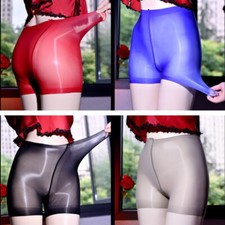 Lot De 2 Boxerettes Boyshort Femme En Tulle Transparent Noir Nylon Sans Couture