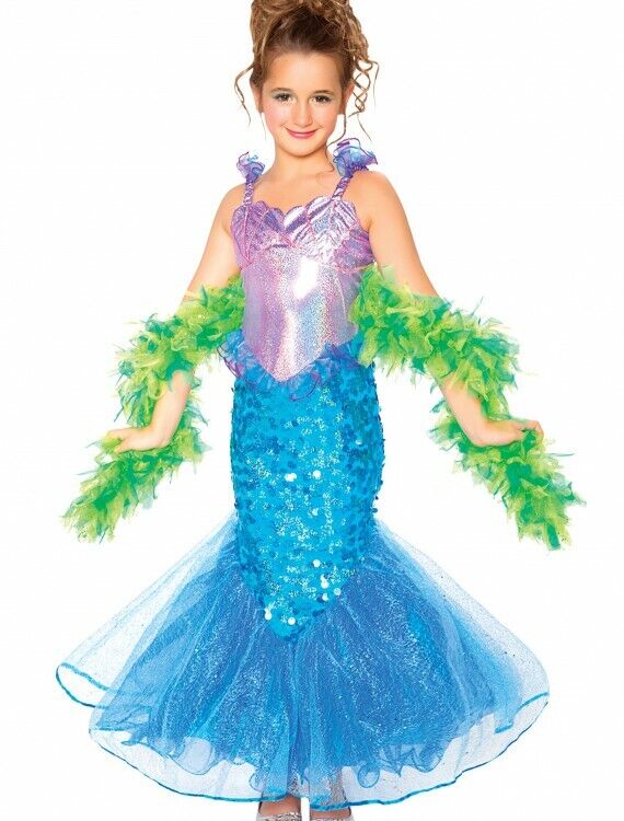 Girls Mermaid Costume Size S(4-6) - image 1