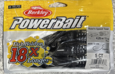 Berkley Power Bait Buzz n Speed Toad 4.25  Black
