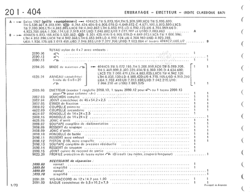 Bague tuyau embrayage Peugeot 204 304 404 504 ->1.974.190 J7 J9 Tagora Murena - Picture 8 of 12