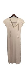 REFORMATION Womens Mari Dress Bone Midi Knit Size Small Stretch Pull Over