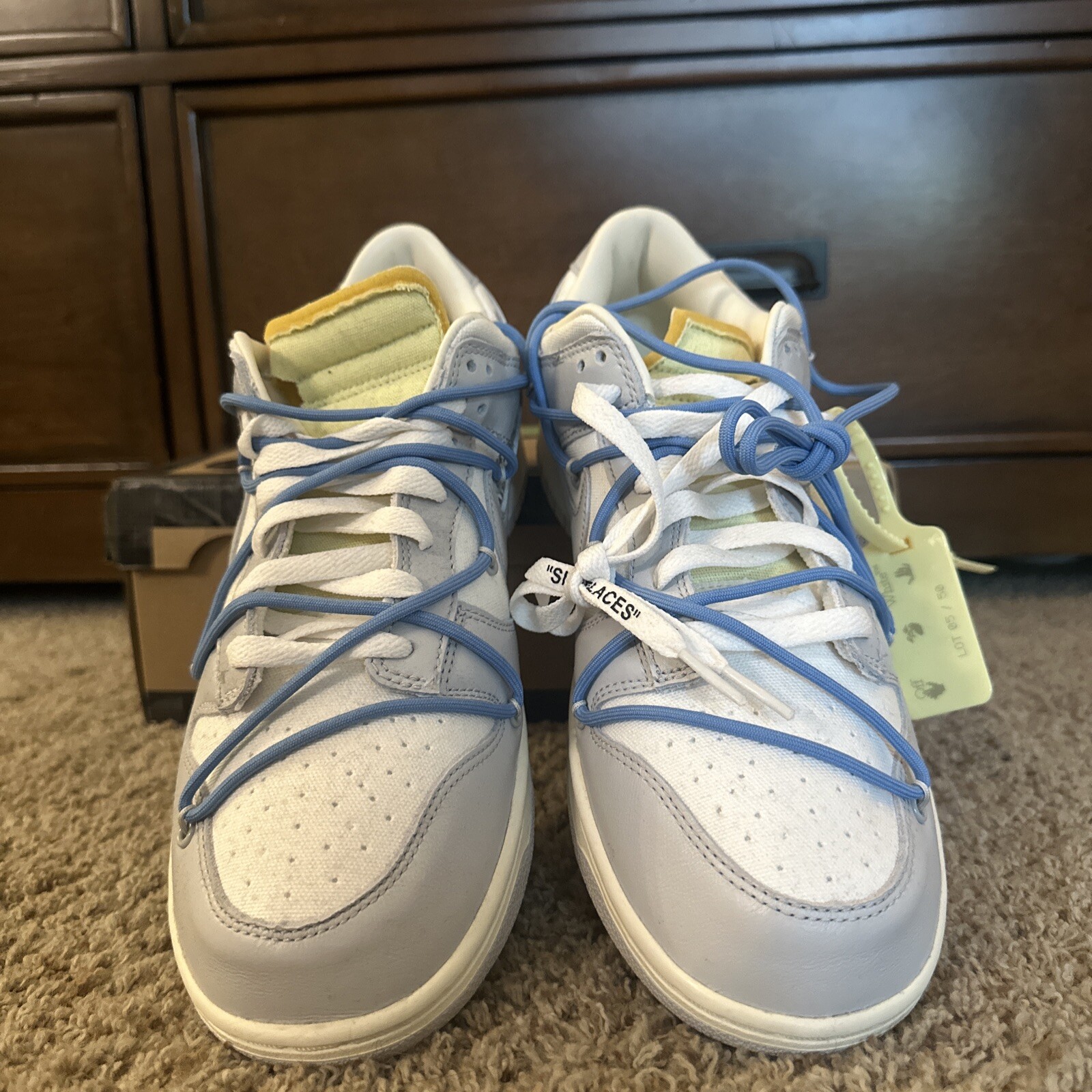 OFF WHITE X NIKE Taglia 10 5 Nike Off White x Dunk Low 05 di 50