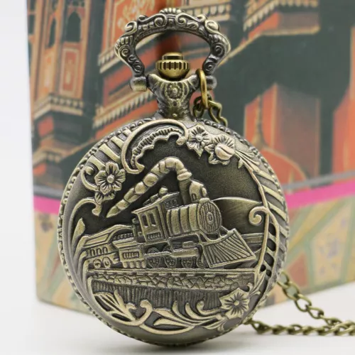 Engraved Antique Mens Quartz Pocket Watch with UK Ubuy