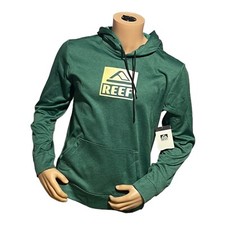 Reef mens green heather driver tech pullover hoodie size small NWT 50