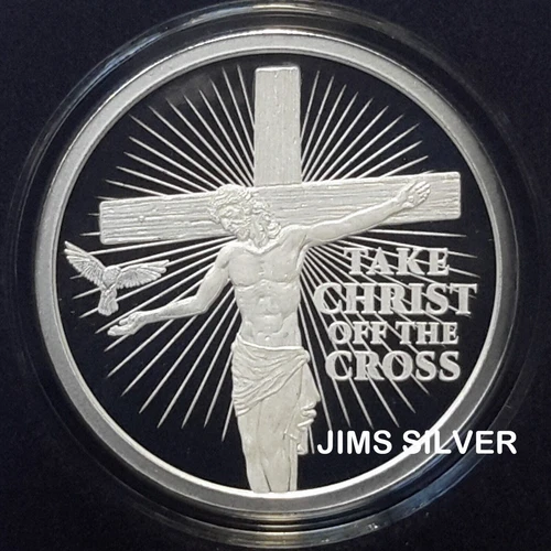 2024 Silver Shield TAKE CHRIST OFF THE CROSS 1 oz Silver PROOF w/ COA & BOX!