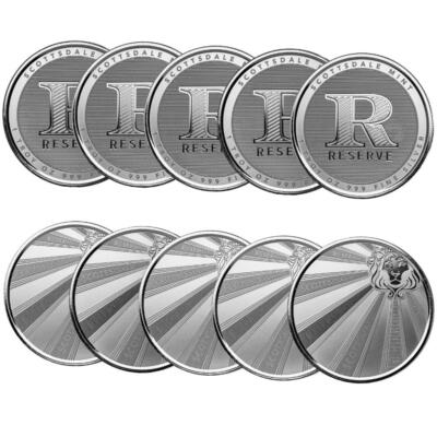 Salida Silver Rounds 10 x 1 oz RESERVE .999 Silver Rounds by Scottsdale Mint (BU) #A648 | eBay
