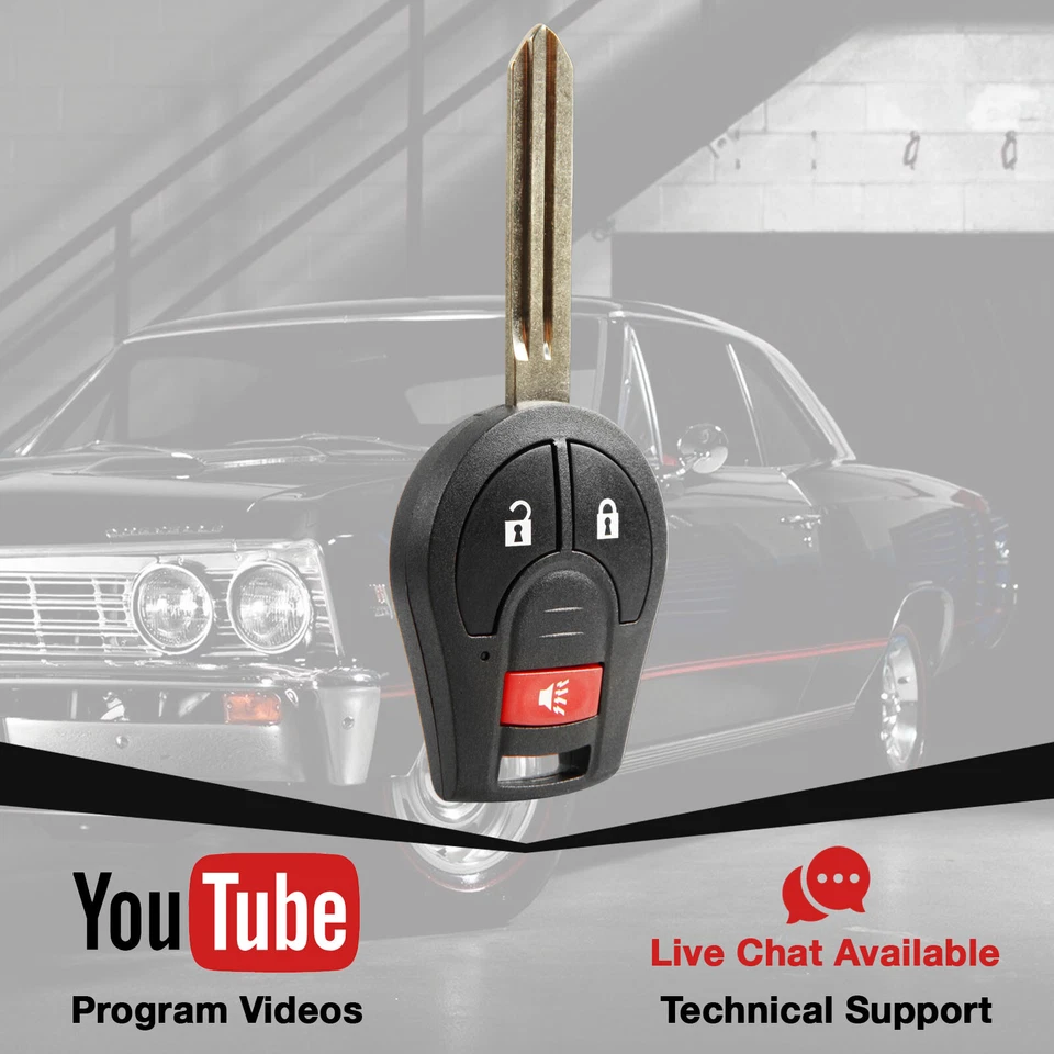 2 Remote Car Key Fob for 2010 2011 2012 2013 2014 2015 Nissan Xterra CWTWB1U751 Foto 3 de 4