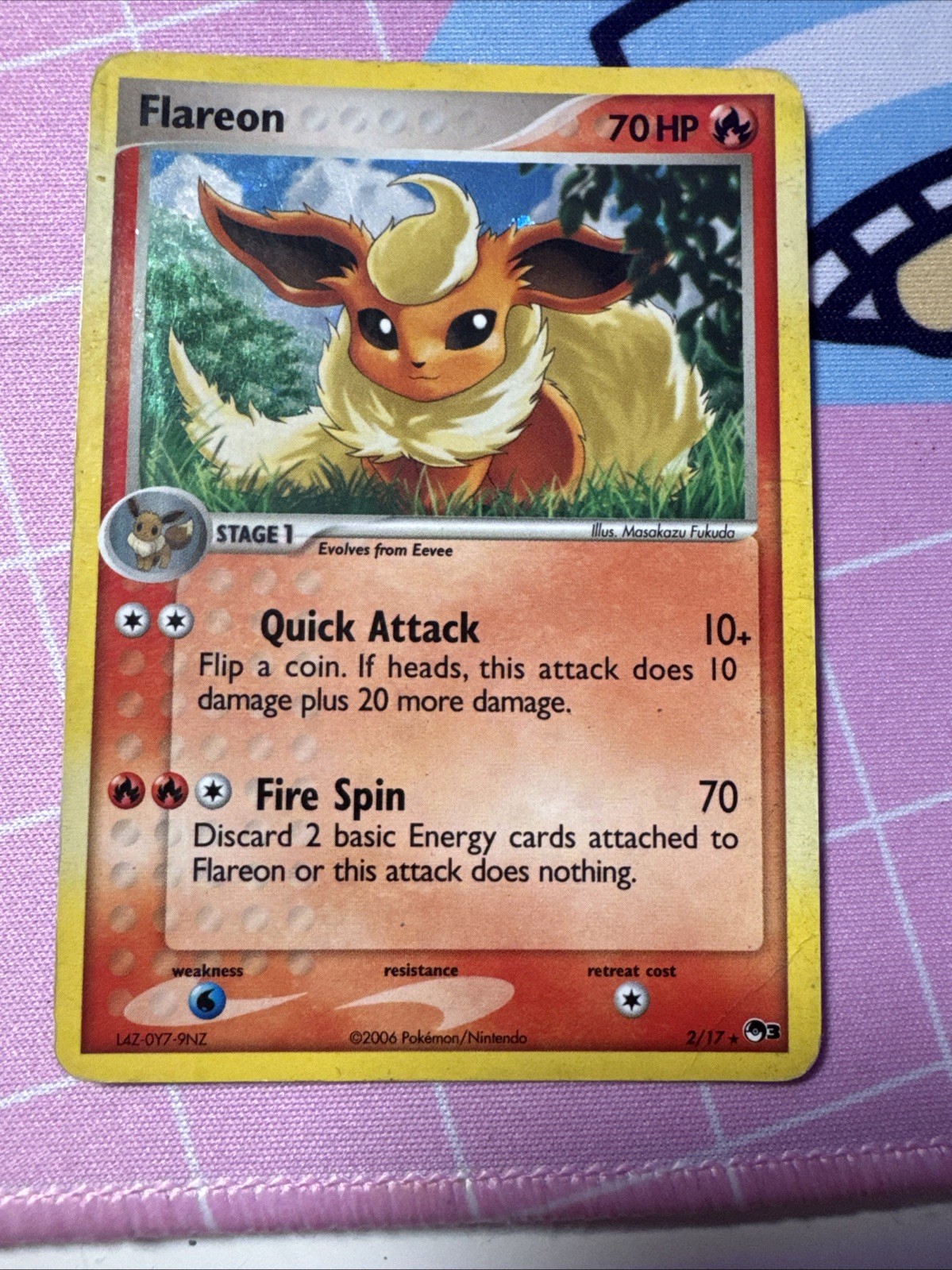 Flareon - 2/17 - Pokemon Pop Series 3 Holo Card HP