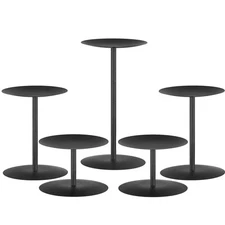 Candle Holders for Pillar Candles - Matte Black Christmas Decorations Indoor,...