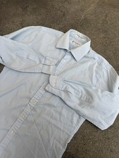 Yves Saint Laurent Chemises Dress Shirt Mens 15 32-33 Blue Stripe YSL