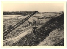 Fotografie Salzgitter, Grube Haverlahwiese I, Dragline bei der Arbeit, Tagebau 