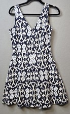 GAP Dress Womens 2 Ikat Print Sleeveless Linen Lined Summer Pockets Casual
