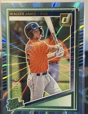 2025 Panini Donruss Walker Janel Blue Velocity Parallel Rated Rookie /249 Astros