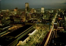 Johannesburg Transvaal South Africa night time lapse Park Station postcard p324