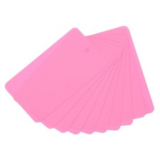 50Pcs Waterproof Blank Shipping Tags 3.5" x 2" with Hole Pink