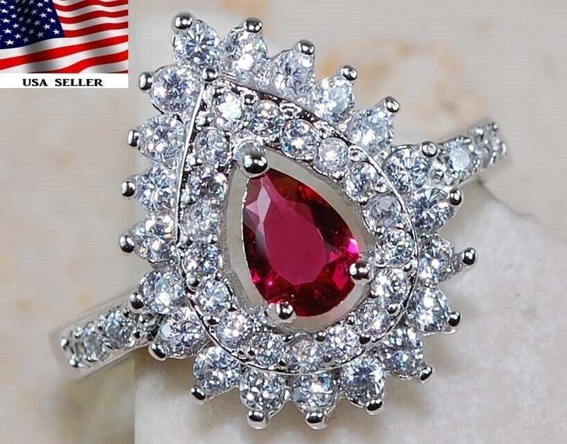 2CT Heat Treated Rubellite Tourmaline 925 Sterling Silver Ring Sz 8 L1-1