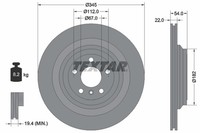 2X Textar Bremsscheibe PRO 92284003 FüR W166 Klasse Mercedes GLE X166 GLS GL 250