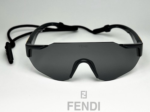 Brand New FENDI Sunglasses Shield FE40088U-Y 01A Black Rimless 141-135 Authentic - Picture 2 of 15