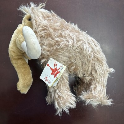 Large Sigikid Brown Wooly Mammoth Plush Stuffed Animal Vintage Rare Retired NWT
