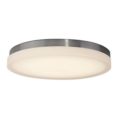 WAC Lighting dweLED Slice 15in LED Round Flush Mount 3000K in Brushed