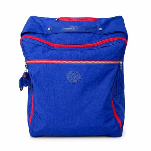 26" Kipling Darcey Blue/ Red Large Luggage Rolling Travel Suitcase Spinner