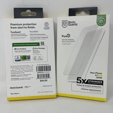 4x BodyGuardz Pure 3 Tempered Glass Screen Protector for Apple iPhone 14 Pro