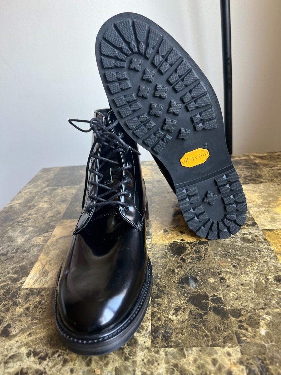 Gordon Rush Raleigh Combat Boots Black Patent Leather Men display picture 2