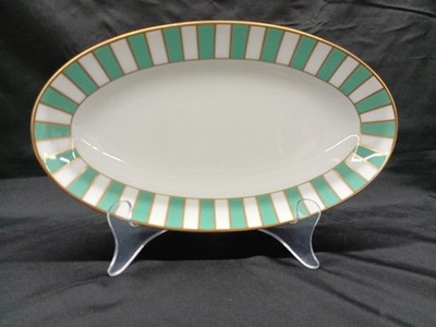 Richard Ginori Amadeus Jarter Grün 24 cm Oval Teller Porzellan Italy Geschirr