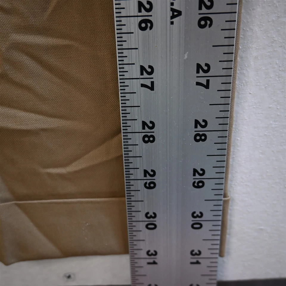 Pantalones de vestir Ermenegildo Zegna 32x32 beige dorado 100 % lana plisados con puños 75L102 Foto 4 de 4