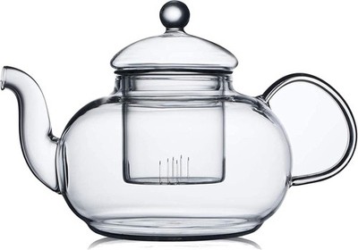 CnGlass 33.8oz Glass Teapot with Removable Infuser,Stovetop Safe Tea