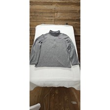 Simply Southern Womens Large Gray Quarter Zip Fleece Pullover Sleeve Pocket Logo