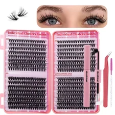Lash Extension Kit 640Pcs,DIY Individual Lashes Clusters Kit,Lash Bond And Se.