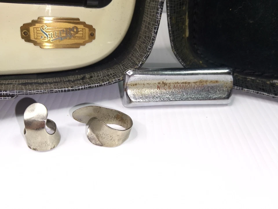 1966 Valco Supro Comet S410H Lap Steel w/ Case Working - Image 3 of 4