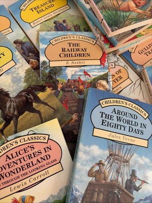 16x Vintage Parragon Children s Classics 1990s Paperback Books, Little Women etc