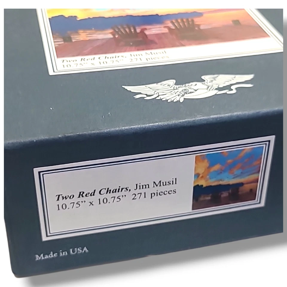 Liberty Puzzles Dos Sillas Rojas Jim Musil 271 Piezas Rompecabezas Madera Completo EE. UU. Foto 2 de 2