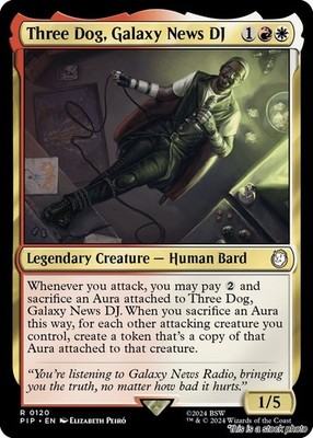 Three Dog, Galaxy News DJ MTG Universes Beyond: Fallout Rare NM Pack Fresh