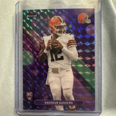 2025 Topps Finest- Shedeur Sanders Purple Geometric Refractor /150 (RC)