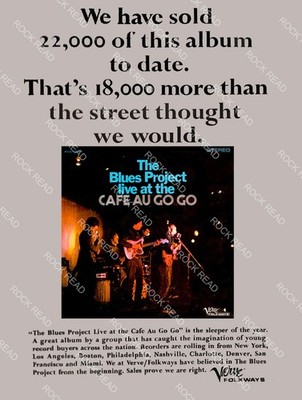 The Blues Project-Live At Cafe Au Go Go- Promo Poster 1966