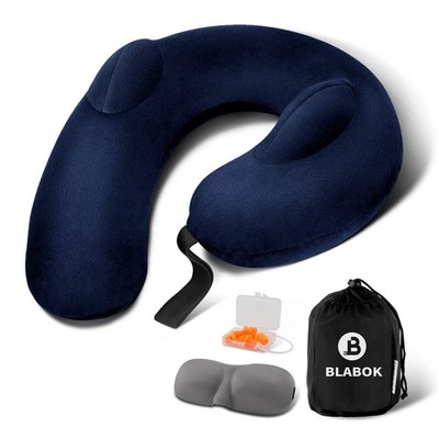 Patented Design Inflatable Travel Neck Pillow   Airplane Neck Pillow with